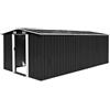 Festnight Capanno per Atterezzi da Giardino Esterno in Metallo, Casetta per Atterezzi da Giadino Esterno in Metallo 257x398x178 cm/25 x497x178 cm/257x597x178 cm