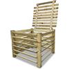 GartenDepot24 Compostiera da tavola in legno con coperchio, 100 x 100 x 80 cm, ca. 650 l
