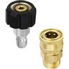 GIONAR Kit adattatore per idropulitrice M22-14, 3/8 Quick Connect girevole accessori adattatori per pistole ad acqua ad alta pressione