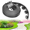 BRIMOREA Griglie per prato, in plastica, con 50 ancore, lunghezza 10 m, altezza 5 cm, colore grigio