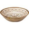HOME DECO FACTORY, KA0570, Insalatiera in Terracotta in Legno di Mango Dune, Design Elegante e Moderno, Ideale per Insalate e Piatti, Misura 33 cm, Colori Bianco, Marrone, Arancione
