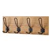 AKTIVE Max Home Appendiabiti da parete 45x7x15 cm, con 4 ganci, peso massimo supportato 4 kg, effetto legno, per appendere cappotti, cappelli, borse (18521)