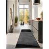 Hanse Home Tappeto in iuta naturale, 100% iuta, tessuto a mano ed ecologico, in fibra naturale bohémien, per soggiorno, camera da letto, sala da pranzo, nero, 80 x 200 cm