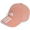 adidas Unisex - Adulto 3-Stripes AEROREADY Running Training Baseball Cap, Wonder Clay/White/White, XXS