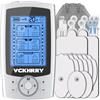 VCKHRRY 3 In 1 Elettrostimolatore Muscolare TENS EMS Massaggio per costruire muscoli Funzione massaggio, 36 Programmi 2 Canali 20 Livelli di Intensità, 10 Pezzi di Elettrodi per schiena, collo, spalle