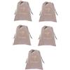 CALLARON 5 Pezzi borsa per asciugacapelli viaggio borsa per l'asciugatrice tessuto rosa piccola custodia con coulisse asciugacapelli con borsa con coulisse stoffa Light Grey