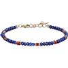 COAI Bracciale Donna Lapislazzuli e Corniola Rossa, Bracciale Pietre Naturali Donna Regolabile con Perline Sfaccettate, Design Elegante con Scatola Regalo