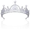 SEPBRIDALS Il fiore di loto Tiara,Classico Europa Replica Reale Perle Diadema per matrimonio,Accessori per capelli donna