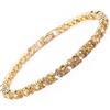 Rizilia Gioielleria Round Cut Giallo Citrine Color Birthstone Pietra preziosa Fine 18K Oro Giallo Placcato [180mm / 7inch] Braccialetto Tennis Elegance Moderno [Sacchetto di Gioielli Libero]