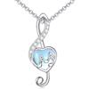VONALA Collana musicale in argento Sterling 925 con ciondolo a forma di musica, con zirconi cubici, regalo per donne e ragazze, Argento sterling, Zirconia cubica