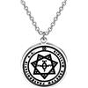 CENWA Seal Star of Babalon Collana Stregoneria Gioielli Amuleto Talismano Pendente Magico Simboli Collana, Acciaio inossidabile, Nessuna pietra preziosa
