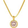 Sakrami Collana Punto Luce Argento 925 Dorato con Zircone Colorato Rosa Lilla Lime Bianco, Catena Veneziana, Scatola Personalizzata, Donna Ragazza, Idea Regalo Compleanno Comunione (Lilla)