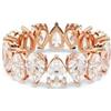 Swarovski Anello Matrix Vittore, Taglia pera, Bianco, Finitura tono oro rosa, cristallo, Zirconia cubica