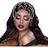 NICENEEDED Copricapo con Cerchio per Capelli In Cristallo di Serpente, Gioielli Sulla Fronte Della Catena Della Testa di Strass, Accessori per Capelli Tiara Da Sposa Da Sposa per Festa di
