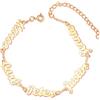 Jeweidea Bracciale con Nome Personalizzati per Donna con Incisione 2-5 Nomi Bracciale in Oro Argento Oro Rosa per Donna Ragazze Mamma Gioielli Regali per Compleanno San Valentino Natale