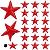 SUPERFINDINGS Spilla a forma di stella in lega smaltata rossa, 20 pezzi, spilla a 5 punte, per giorno del veterano e dell'indipendenza