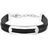 Sector No Limits Bracciale Uomo in Acciaio, Pelle, Collezione BANDY