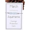 oasymala Bracciale Regolabile con Pietra del Compleanno per Donna - Granato, Ametista e Altro, Gioiello in Pietra Naturale Fai da Te per Regali Mensili (Marzo - Acquamarina)