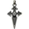 Alylosilver Collana con ciondolo a forma di croce di Santiago con Vieira per donna e uomo, in argento Sterling 925, con catena in argento da 45 cm e astuccio regalo