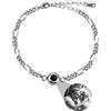 Eiennoai Braccialetti personalizzati con immagini all'interno, Bracciali fotografici personalizzati per coppie, Bracciali fotografici rotondi Bracciali di proiezione per donne uomini Compleanno Natale