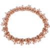 Vestopazzo, Bracciale Oro Rosa e Rame, Elastico con Sfere e Ciondoli Cristalli Rosa Cipria, Nickel Tested, MRG2019
