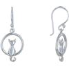 Schmuck Les Poulettes LES POULETTES BIJOUX - Orecchini in Argento Anello e Sagoma di un Gatto
