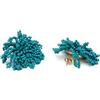 VLNET ® | Vestopazzo Orecchini a forma di anemone | turchese, corallo e con pesce | Orecchini a lobo | Nickel tested | ottone e ceramica colorata (1, turchese)