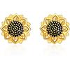VONALA Orecchini a forma di girasole, oro, in argento Sterling 925, regalo per donne e ragazze, medium, Argento Argento sterling, Zirconia cubica