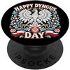 Patriotic Slavic Heritage Folk Art Graph Felice Dyngus Day polacco Aquila Crest Grafica Coronato Folk PopSockets PopGrip Adesivo