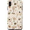 Spooky Ghost and Cat in a Bathroom Custodia per iPhone XS Max Gatto fantasma vintage floreale spettrale carino bagno libro amante