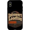 Jimbeels Custodia per iPhone X/XS Umorismo introverso caricamento frase ironica retro