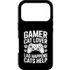 Cat Gaming Gamer Cat Lover Lag Custodia per iPhone 17 Pro Gamer Cat Lover Lag Happens I gatti aiutano a giocare