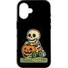 pumpkin car skeleton rider funny Hallowe Custodia per iPhone 16 Ruote Pumpkin Skeleton Rider
