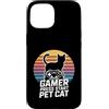 Retro Cat Gaming Controller Lover Custodia per iPhone 15 Gamer Cat Lover Premi Start Pet Cat Retro