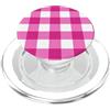 Hot Pink Buffalo Plaid Pattern for Women Motivo scozzese di bufalo rosa caldo per donne e ragazze PopSockets PopGrip per MagSafe