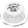 Hook Line Fatherhood Divertente mulinello fresco pescatore papà basso silhouette pesca opera d'arte PopSockets PopGrip per MagSafe