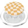 Distorted Checkered Pattern in Yellow Re Motivo a scacchi distorti in giallo - Scacchiera retrò PopSockets PopGrip per MagSafe