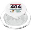 404 Motivation Not Found Funny Tech Meme 404 Motivazione non trovata Umorismo retrò su Internet PopSockets PopGrip per MagSafe