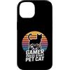 Retro Cat Gaming Controller Lover Custodia per iPhone 14 Gamer Cat Lover Premi Start Pet Cat Retro