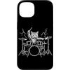 Drumming Cat Playing Drums Gifts Men Wom Custodia per iPhone 13 Cat Drummer Rock Star Bacchette da concerto Batteria Amante della musica