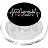Città di Londra disegni e regali Londra Skyline Battito Cardiaco Bandiera Cuore I Love London PopSockets PopGrip per MagSafe