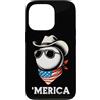Merica USA Patriotic Cute Funny 4th of J Custodia per iPhone 13 Pro Pinball - Occhiali da sole a bandana con bandiera americana anni '70 e '80