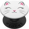 Whiskwave Design Atelier Dolce Volto di Gatto con Cuore Design Minimalista PopSockets PopGrip Adesivo