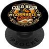 Funny Cornhole Beer Drinking Game Appare Birra Fredda E Cornhole Cheer Divertente Bean Bag Lancio Bere PopSockets PopGrip Adesivo