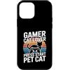 Retro Cat Gaming Controller Lover Custodia per iPhone 12 mini Gamer Cat Lover Premi Start Pet Cat Retro