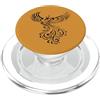 Embercore Tees and Phoenix Arcana Gifts Fictional Phoenix Creatura In Volo Illustrazione Nero PopSockets PopGrip per MagSafe