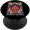 Japanese Oni Mask Aesthetic By TOKYO WAV Maschera giapponese del diavolo Yokai del diavolo Hannya Giappone Oni PopSockets PopGrip Adesivo