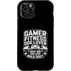 Gaming Workout Gamer Gym Motivation Custodia per iPhone 11 Pro Gamer Fitness Dog Lover Sudore Ora Vinci Più Tardi Passeggiata Ogni Giorno