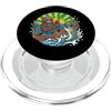 Lake Life Bass Fishing Bear Tackle Box C Orso Pesca Bass Boat Lago Pescatore Cartoon Outdoor Art PopSockets PopGrip per MagSafe