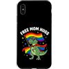 Proud Ally Free Mom Hugs Dinosaur Tees Custodia per iPhone XS Max Gratis Mom Hugs LGBTQIA+Ally Pride Month Dinosaur